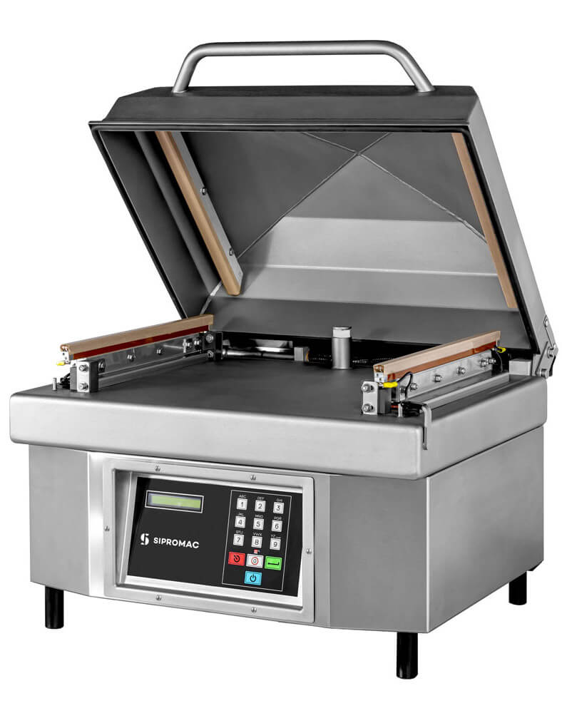 Commercial single chamber vacuum sealer, ideal for high output production and high volume packaging needs